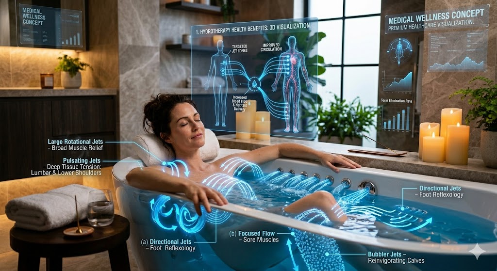 các loại bồn tắm massage phổ biến.